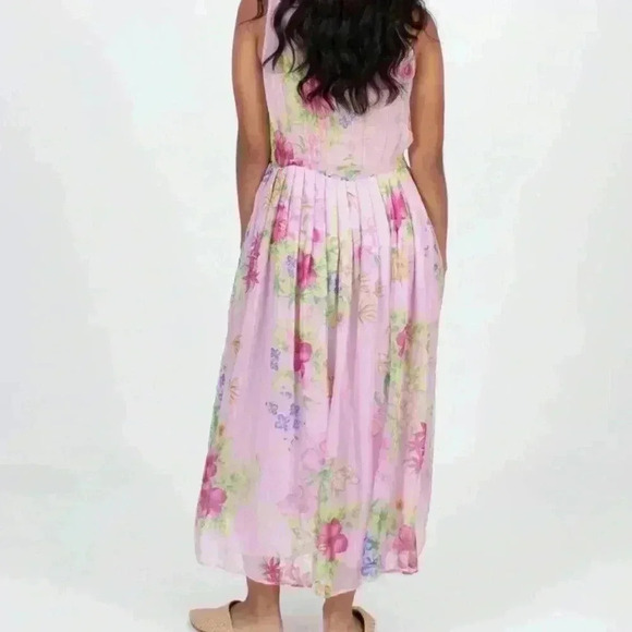 Dodo Bar Or Silvana Pink Ruffle Floral Dress sz S - Picture 4 of 11